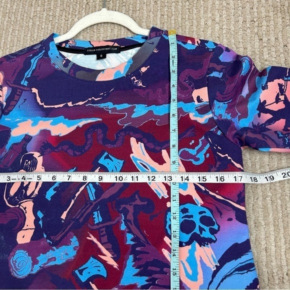 Stolen Girlfriends Club Mixed Skull Print Short Sleeve T-Shirt Dress - Picture 11 of 12